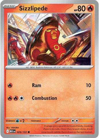 Sizzlipede (029/132) [Mega Evolutions: Base Set]