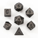Unseelie Mini Metal Rpg Dice Set - Ancient Silver