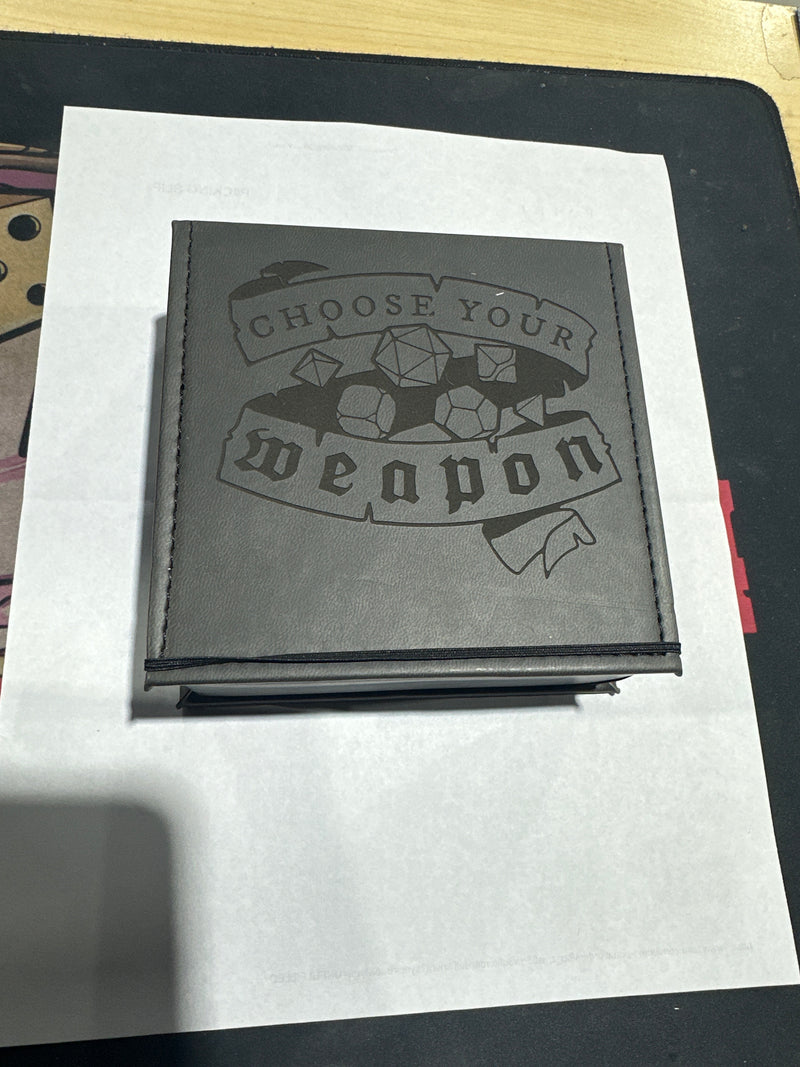 Choose Your Weapon | Vegan Leather Dice Box