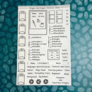 Character Sheet Sticker Sheet