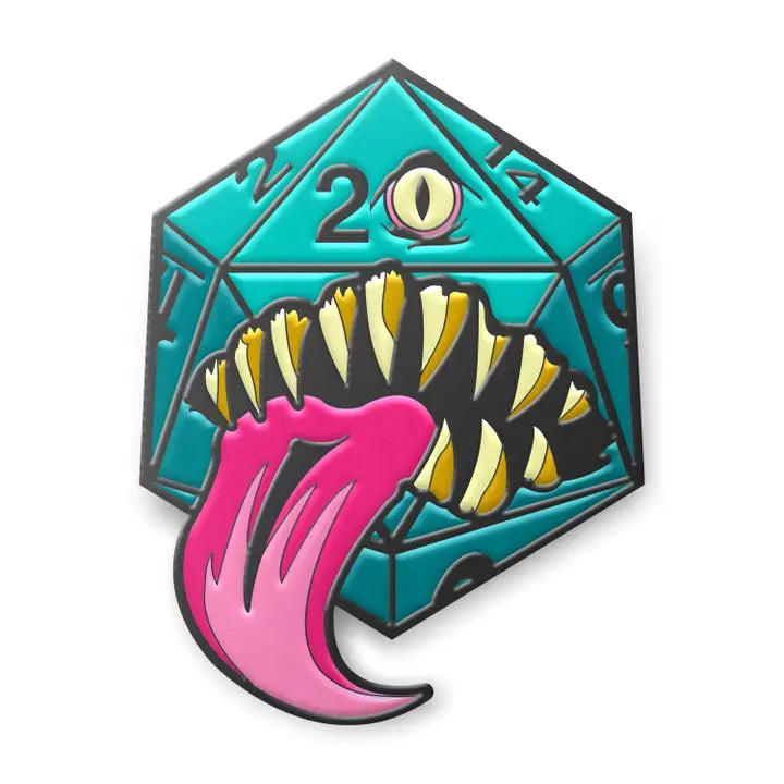 Mimic Die Enamel Pin - Teal