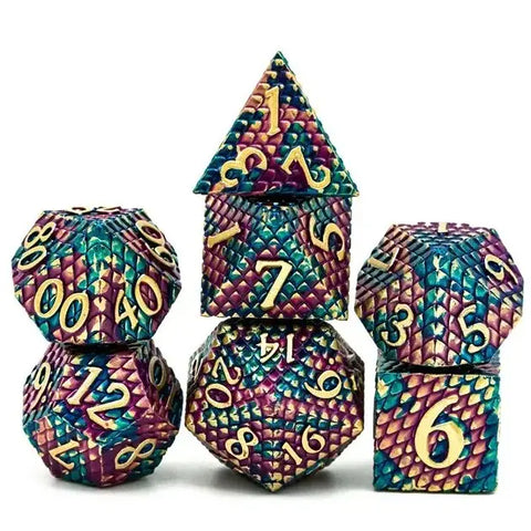 King Dragon Scale Metal Dice Set