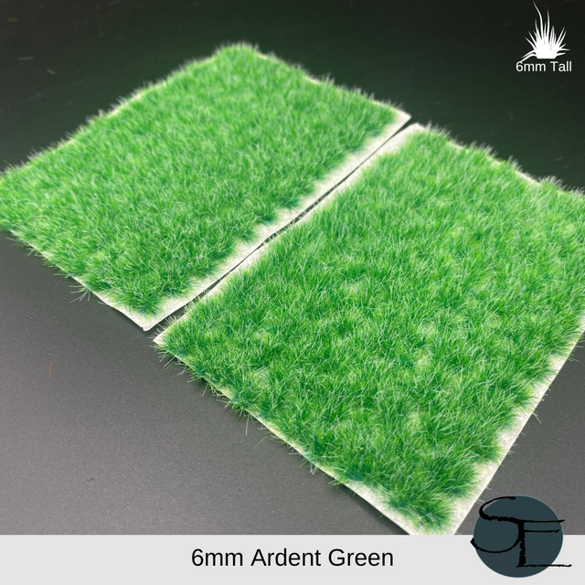 6mm Ardent Green Self-Adhesive Grass Tufts