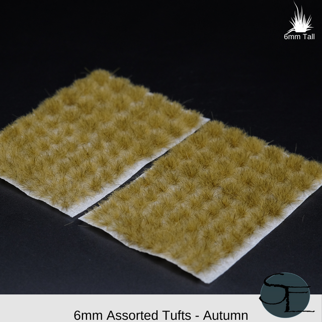 6mm Autumn Self-Adhesive Grass Tufts (Assorted)