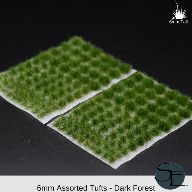 6mm Dark Forest Self-Adhesive Grass Tufts