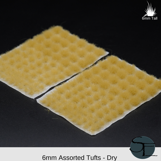 6mm Dry Self-Adhesive Grass Tufts (Assorted)