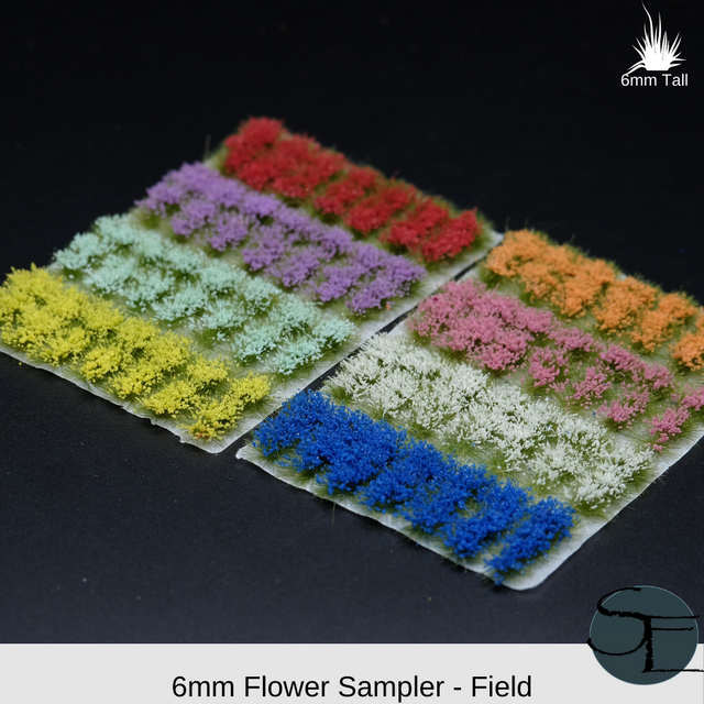 6mm Field Self-Adhesive Flower Tufts (Sampler)