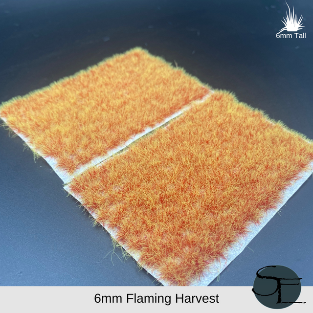 6mm Flaming Harvest Self-Adhesive Grass Tufts