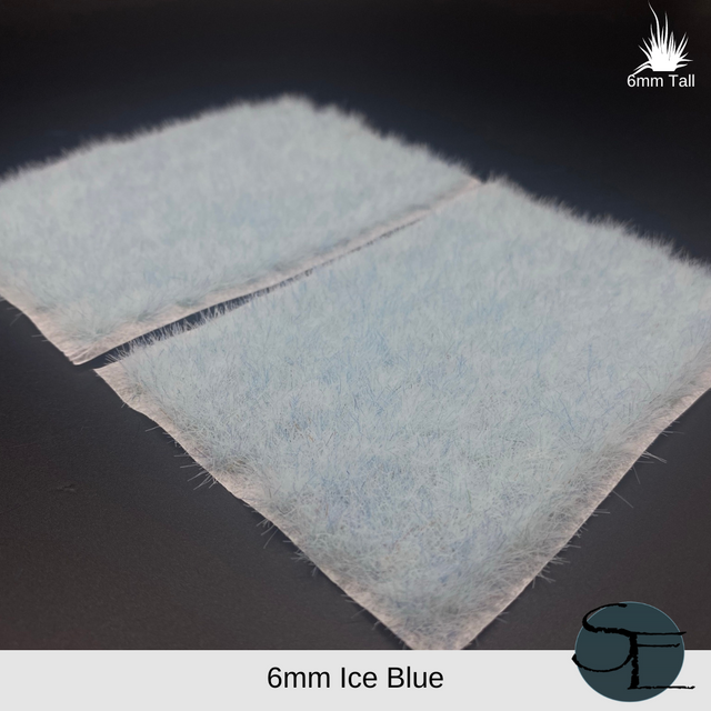 6mm Ice Blue Self-Adhesive Grass Tufts