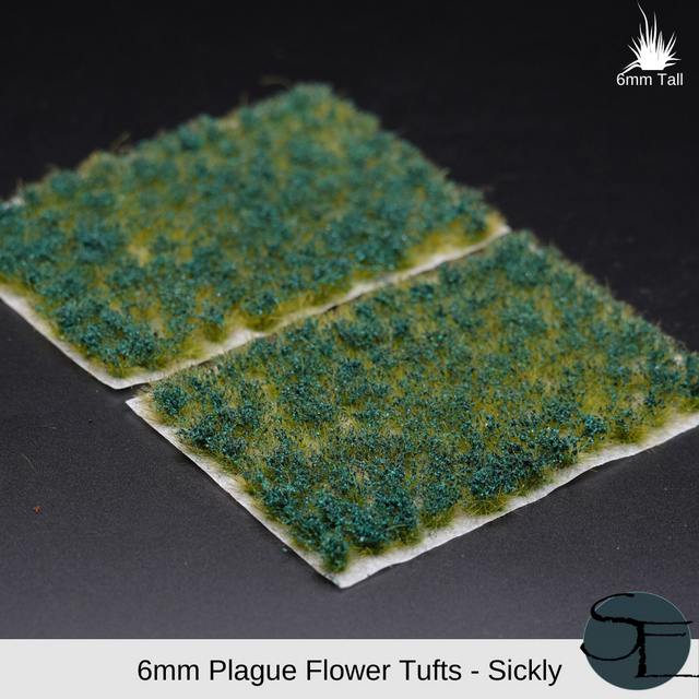 6mm Plague Self-Adhesive Flower Tufts (Sickly)