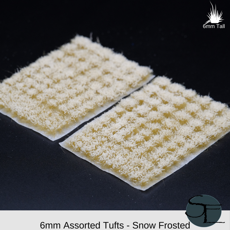 6mm Prairie Self-Adhesive Grass Tufts (Snow Frosted)