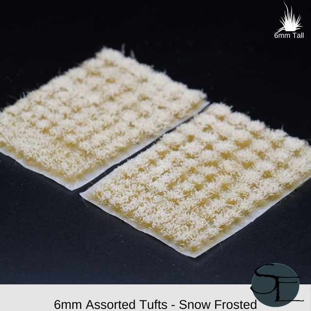 6mm Dry Self-Adhesive Grass Tufts (Snow Frosted Assorted)