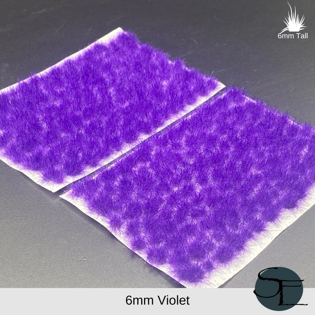 6mm Violet Self-Adhesive Grass Tufts