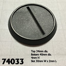 RPR 74033 40mm Round Lipped Base Plastic