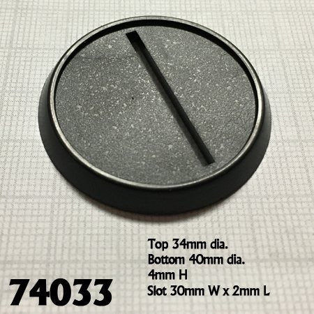 RPR 74033 40mm Round Lipped Base Plastic