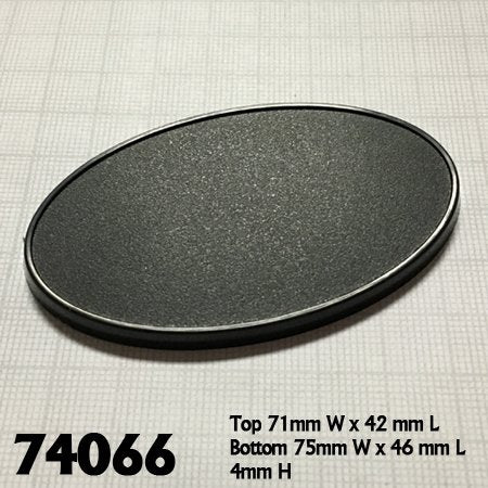 74066 - 75x46mm Oval Gaming Base (10)