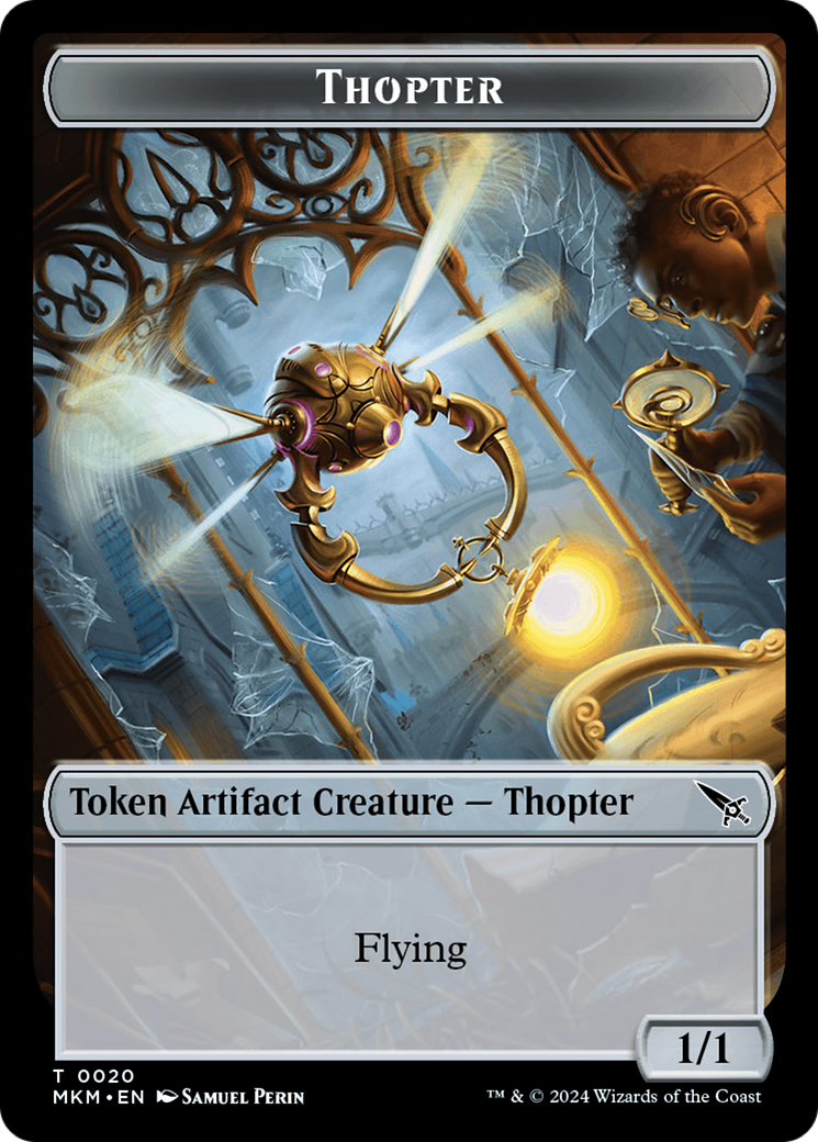 thopter cards mtg Shop return Thopter Assembly to its owners hand and create five 1/1 colorless Thopter artifact creature tokens with flying. Thopter (0009) // Treasure Double-Sided