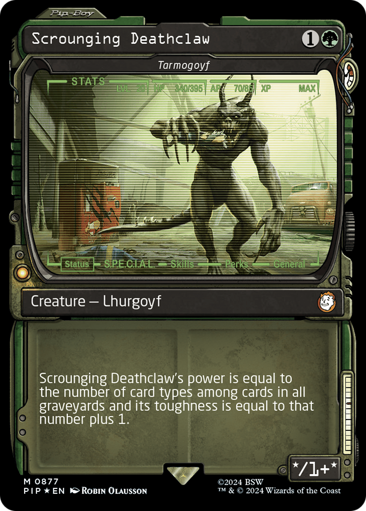 mtg fallout showcase cards Scrounging Deathclaw