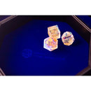 Leather Dice Vault with Lid - Blue