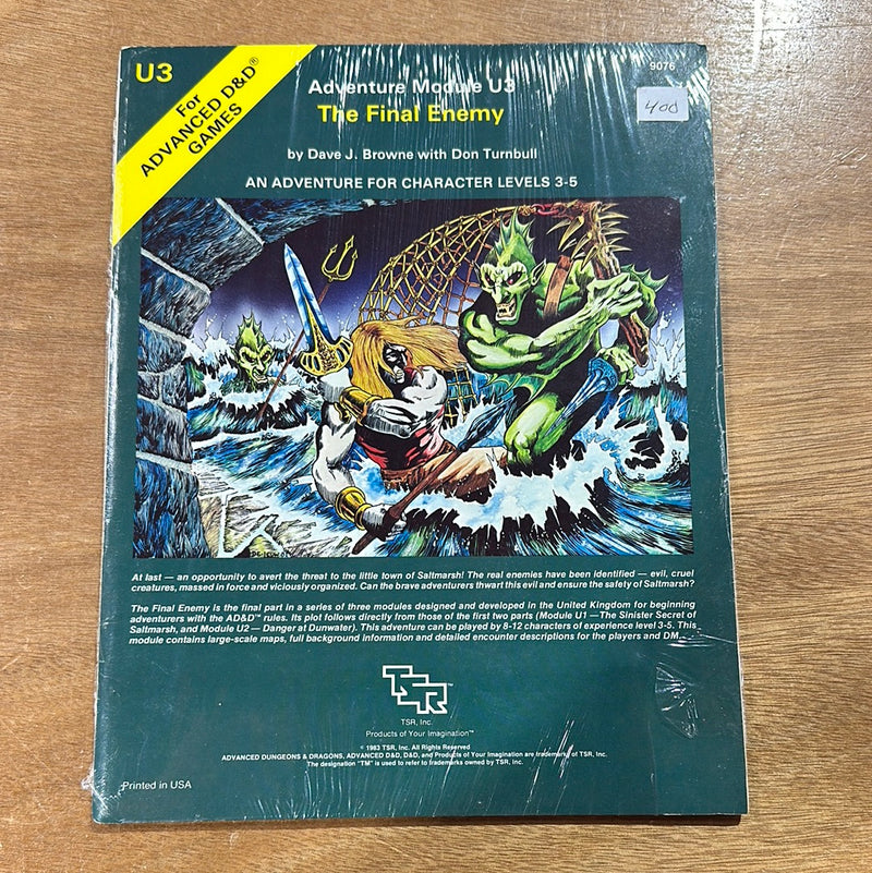 Advanced Dungeons & Dragons 1E: The Final Enemy U3 (in original shrink)