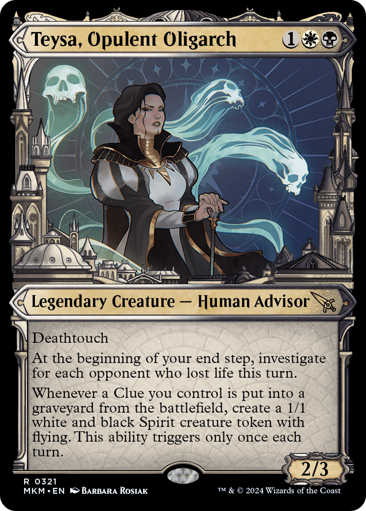 mtg murder at karlov manor card list Magic: The Gathering Murders Prerelease Kit : Toys & Games Teysa, Opulent Oligarch (Showcase) (0321)