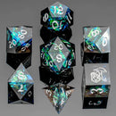 Captured Magic Hand Sanded Sharp Edge Resin Dice Set - Black