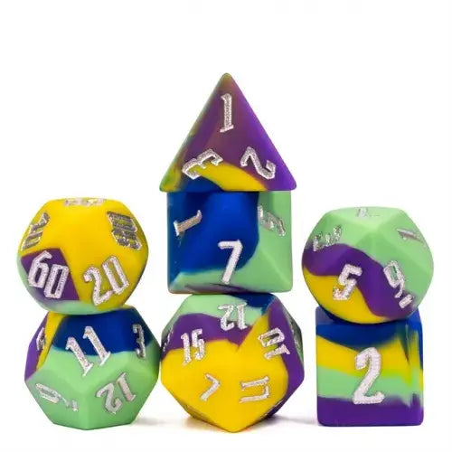 16MM Silicone Dice - Regal Mardi Gras Masquerade