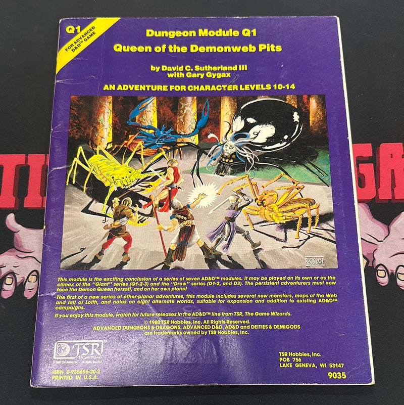 Advanced Dungeons & Dragons 1E: Dungeon Module Q1 - Queen of the Demonweb Pits