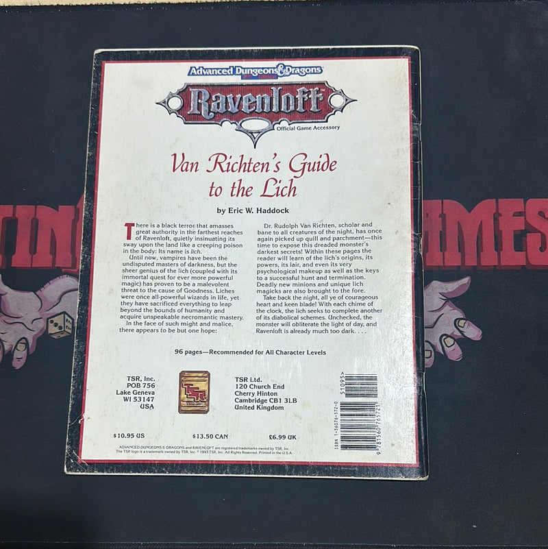 Advanced Dungeons & Dragons 2E: Ravenloft - Van Richten’s Guide to the Lich