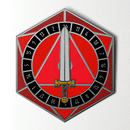 D20 Sword Spinner Pin - Red