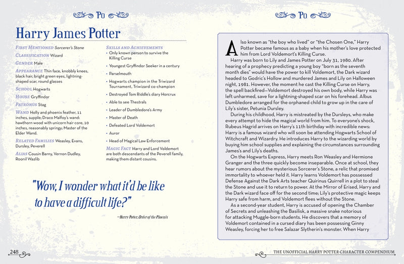 The Unofficial Harry Potter Character Compendium