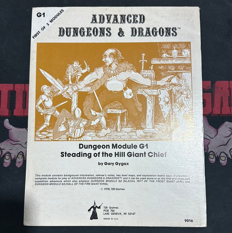 Advanced Dungeons & Dragons 1E: Steading of the Hill Giant Chief G1 (Mono Cover)