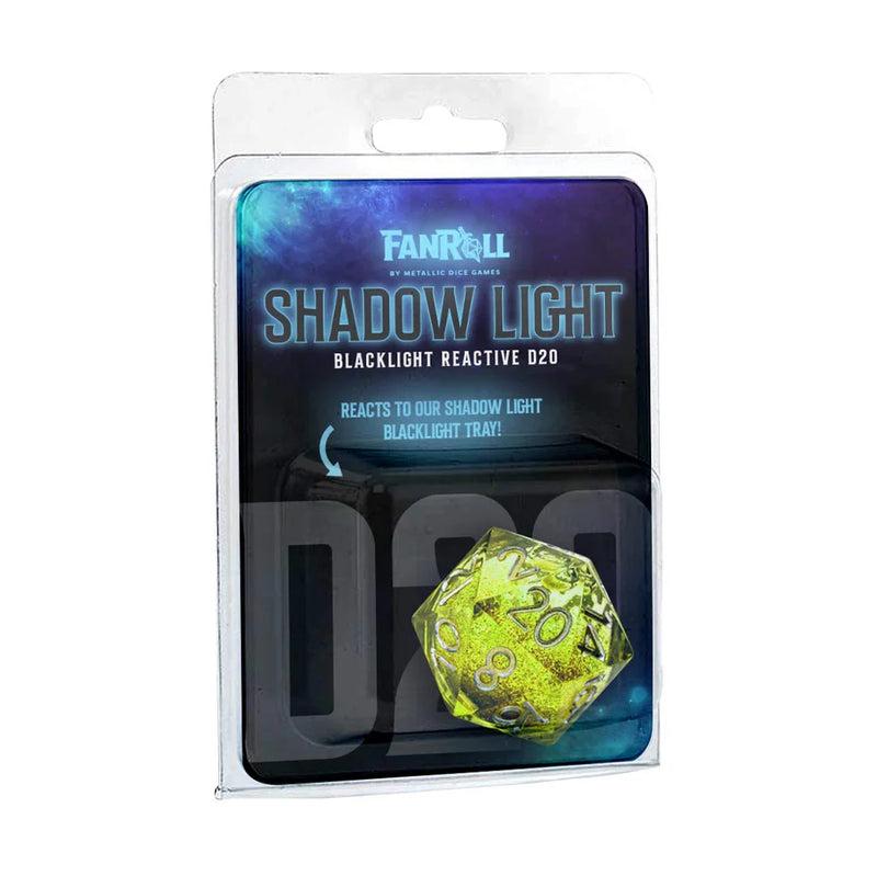 Shadow Light Blacklight UV Reactive Liquid Core d20