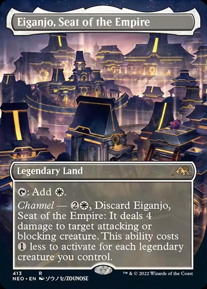 Eiganjo, Seat of the Empire (Borderless Alternate Art) [Kamigawa: Neon