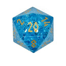 Shattered Zircon Aquamarine Glass - Boulder® 30mm Glass Dice