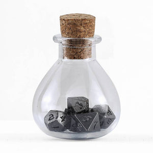 Unseelie Mini Metal Rpg Dice Set - Gunmetal