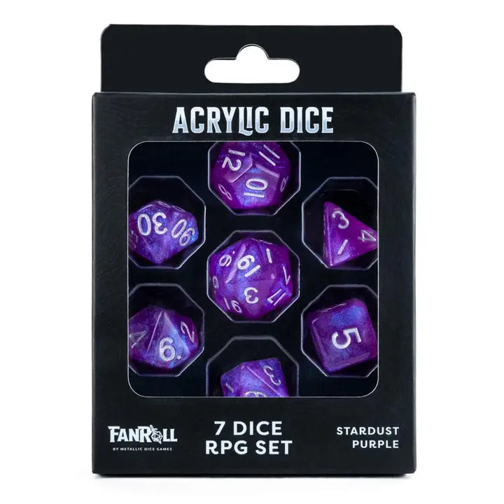 Acrylic Dice : Stardust Purple