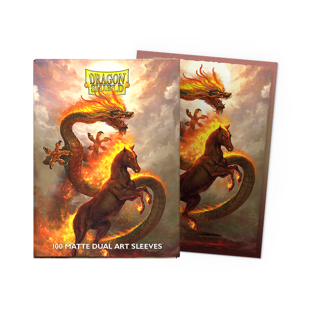 Dragon Shield Sleeves: Matte Dual Art - Fire Horse 2026 (100)