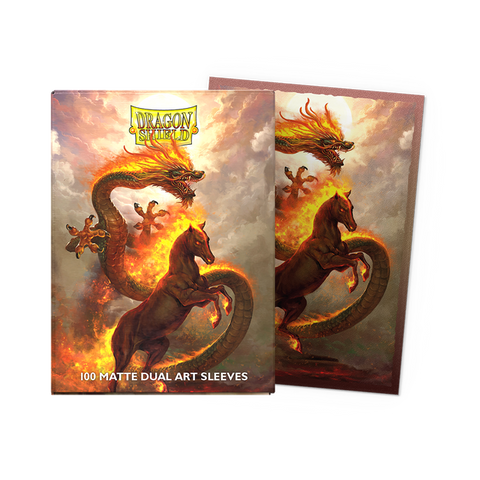Dragon Shield Sleeves: Matte Dual Art - Fire Horse 2026 (100)