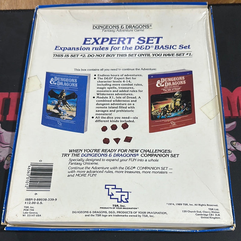 Dungeons & Dragons 1E: Set 2 Expert Rules Blue Box - No Dice (Eighth Printing)