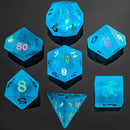 Dragon's Hoard Gemstone Polyhedral Dice Set - Sea Blue