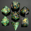 Dragon's Hoard Gemstone Dice - Ruby in Zoisite