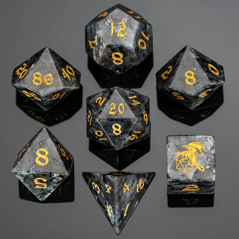 Dragon's Hoard Gemstone Dice - Labradorite