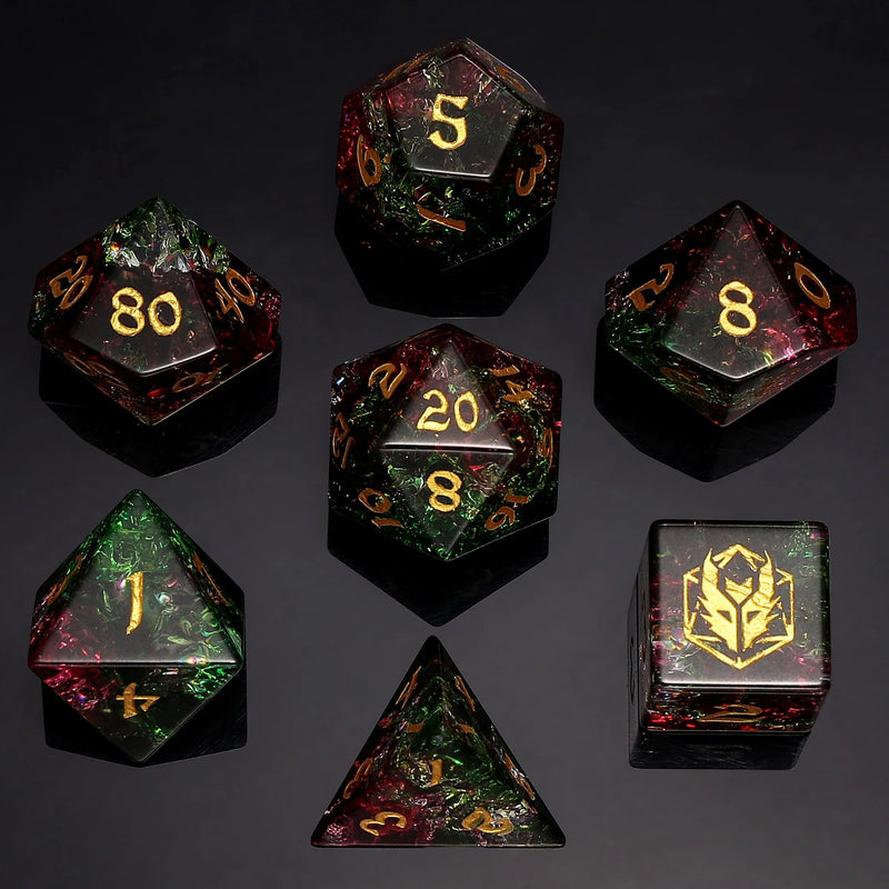 Dragon's Hoard Frosted Glass - Red & Green