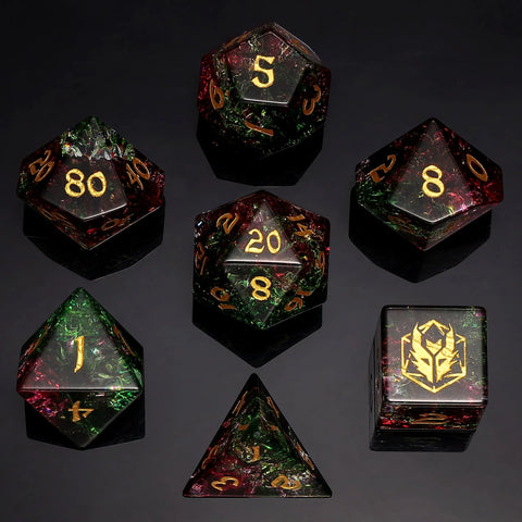 Dragon's Hoard Frosted Glass - Red & Green
