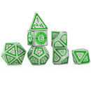 Leyline Metal Dice Set - Iron & Green
