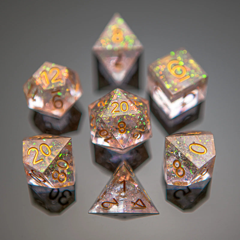 Captured Magic Handmade Sharp Edge Resin Dice-Crystal