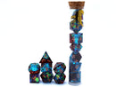 Captured Magic Hand Sanded Sharp Edge Resin Dice-Blue Red
