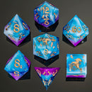 Captured Magic Hand Sanded Sharp Edge Resin Dice - Storm Dragon