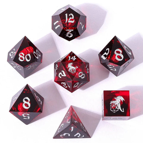 Captured Magic Hand Sanded Sharp Edge Resin - Ghost Skulls Red & Black